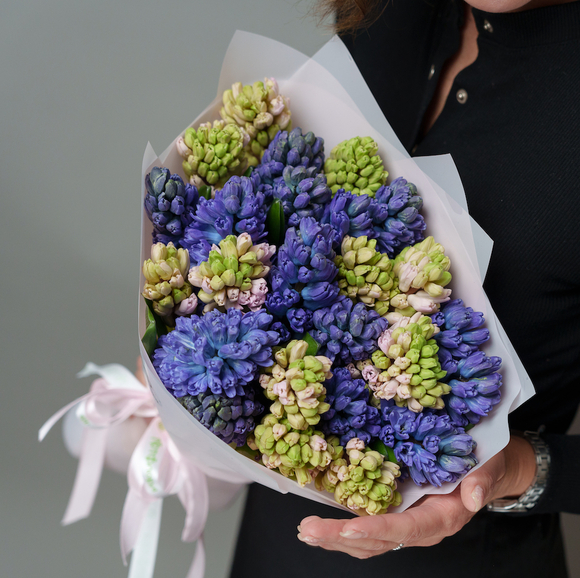 Букет из 25 гиацинтов микс