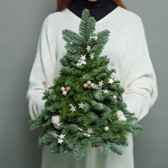 Новогодняя елочка - М (40 см) со звездочками