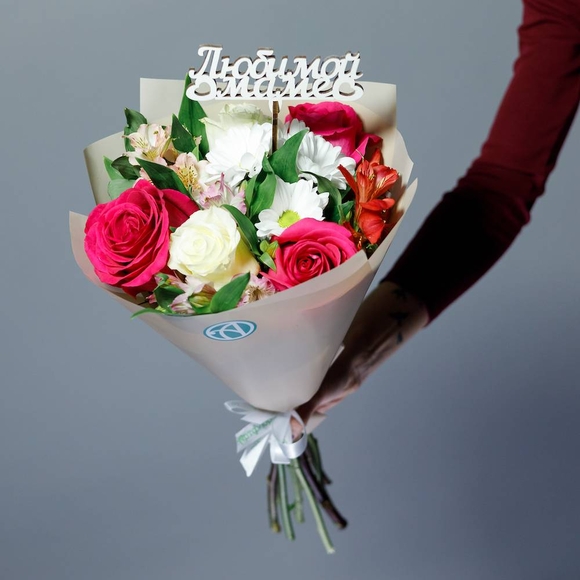 Набор для мамы размер S с букетом из роз Эквадор (50 см)