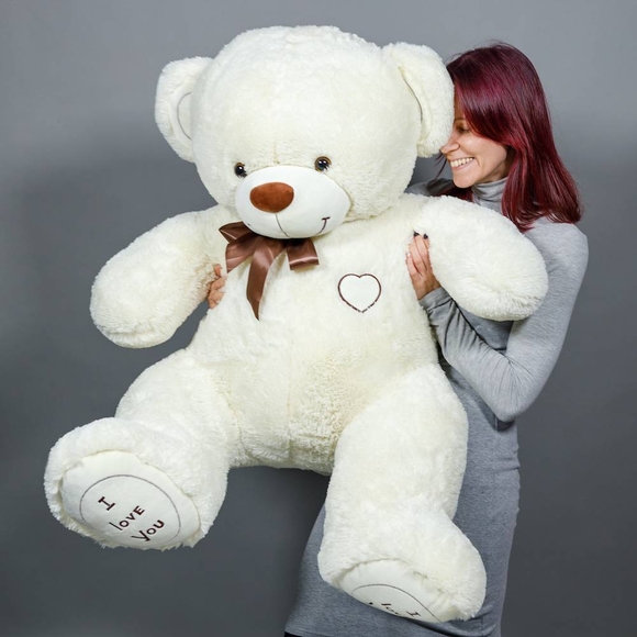 Плюшевый мишка 150 см (молочный)