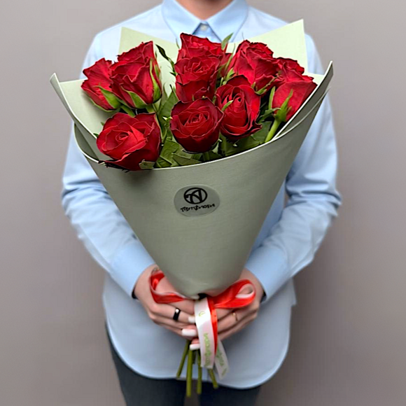 Букет из красных роз Кения в фоамиране