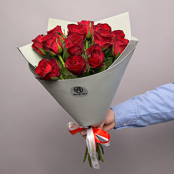 Букет из красных роз Кения в фоамиране