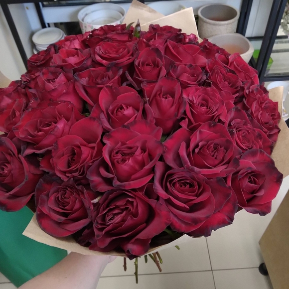 Букет из 35 красных розы 40 см (РФ)