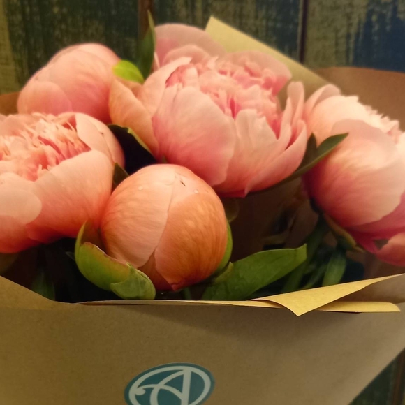 Букет из 5 розовых пионов (Голландия)