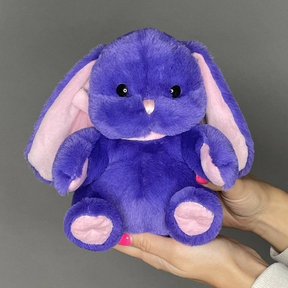 Мягкая игрушка "Зайка фиолетовый" 18 см