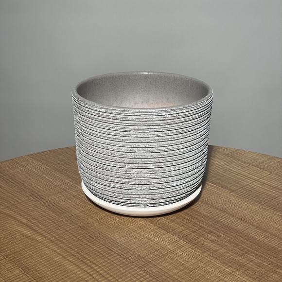 Керамический горшок Лоза бук N2, зелено-серый