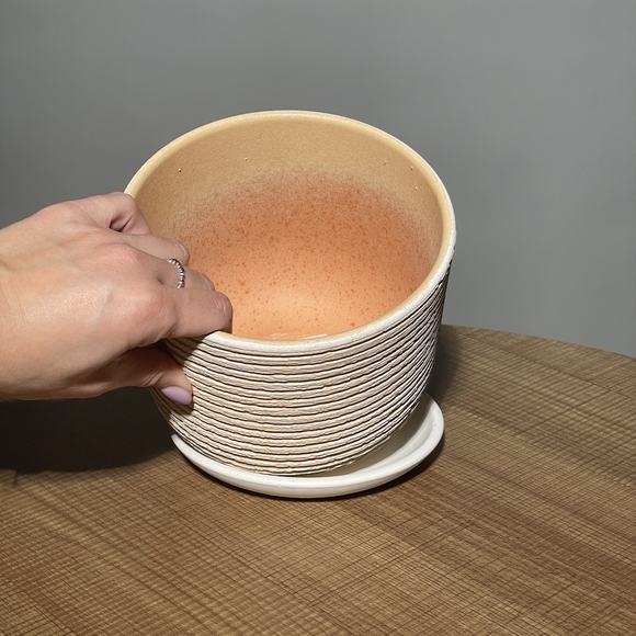 Керамический горшок Лоза бук N2, бежевый