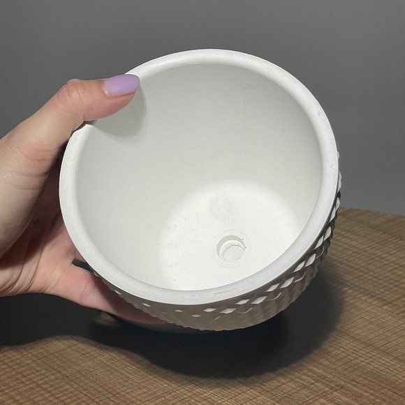 Керамический горшок Грань бутон N1, белый