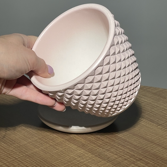 Керамический горшок Грань бутон N1, розовый