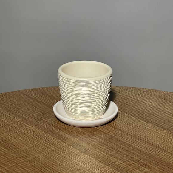 Керамический горшок Гнездо mini, шампань