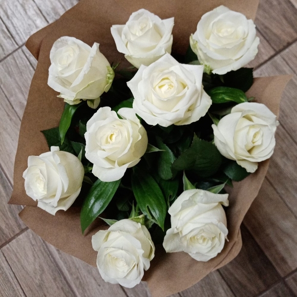 Белоснежный букет-комплимент