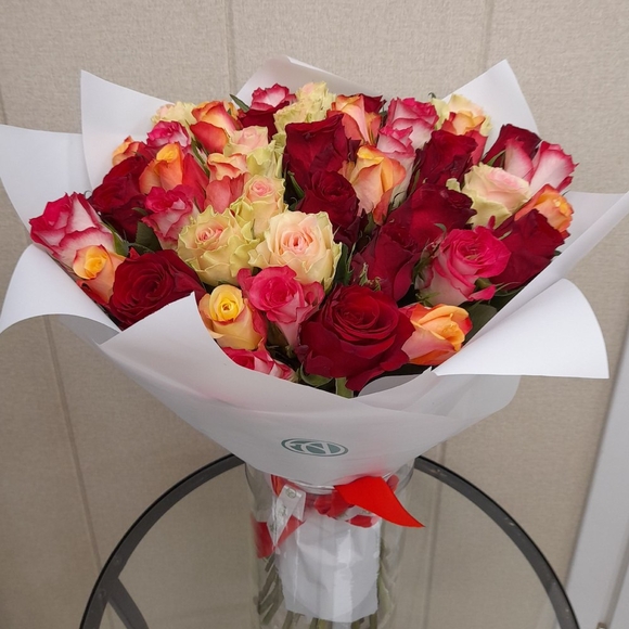 Букет из 51 розы микс 50 см (Кения) 