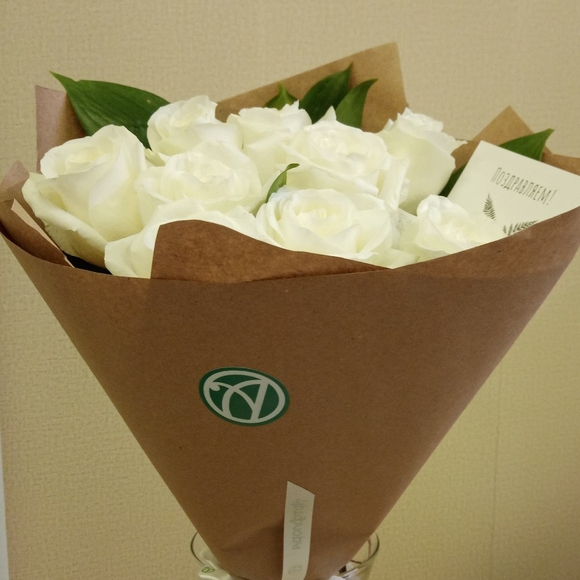 Белоснежный букет-комплимент