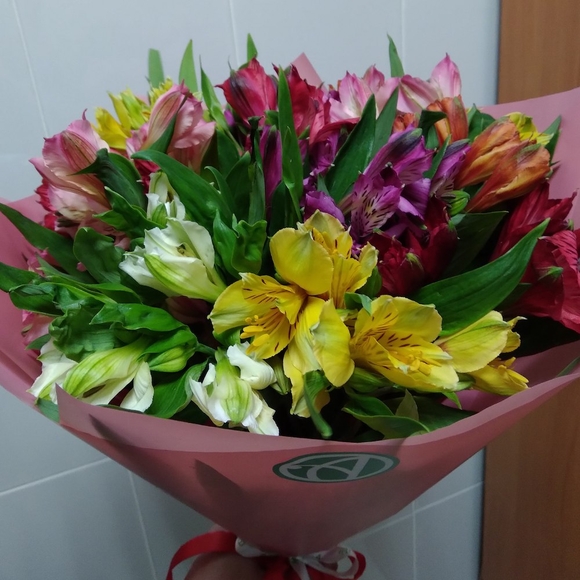 Букет из 15 Альстромерий микс