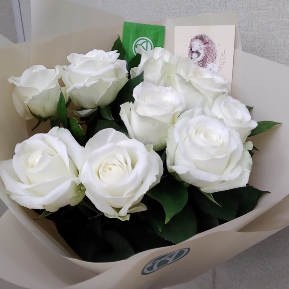 Белоснежный букет-комплимент