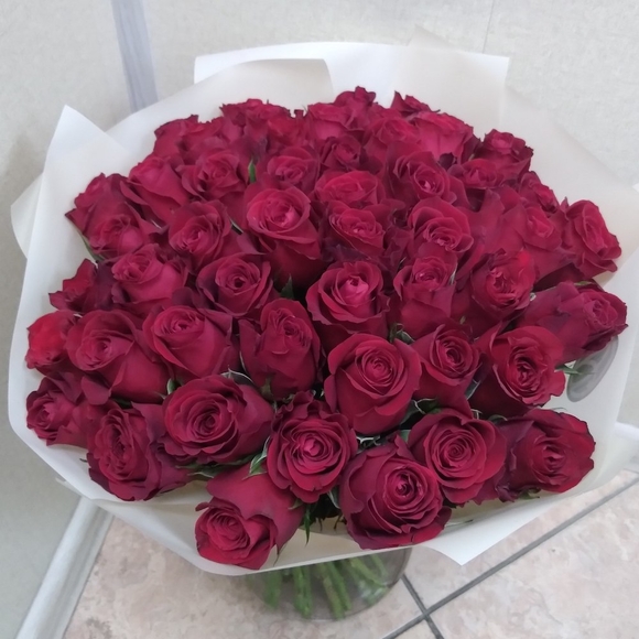 Букет из 51 красной розы 35 см (Кения)