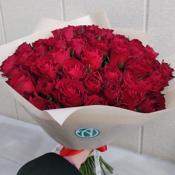 Букет из 51 красной розы 35 см (Кения)