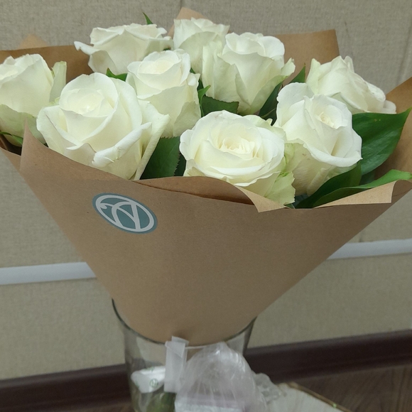 Белоснежный букет-комплимент