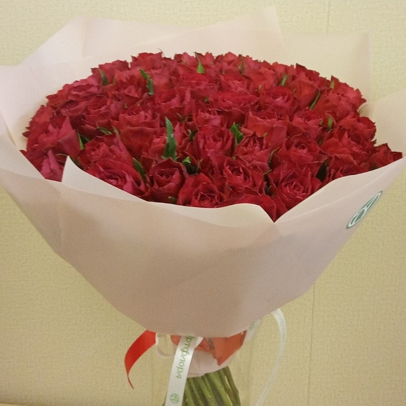 Букет из 51 красной розы 35 см (Кения)