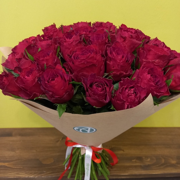 Букет из 51 красной розы 35 см (Кения)