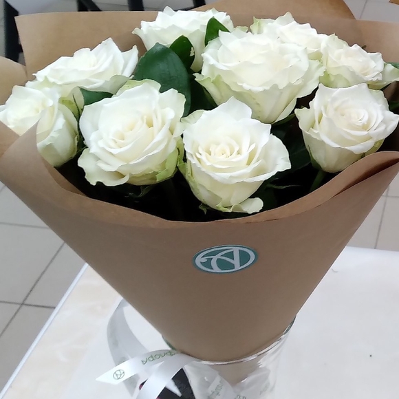 Белоснежный букет-комплимент