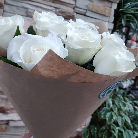 Белоснежный букет-комплимент