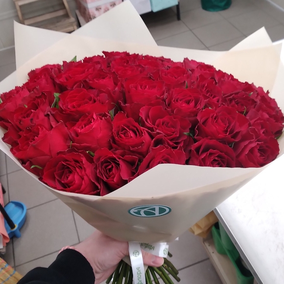 Букет из 51 красной розы 35 см (Кения)