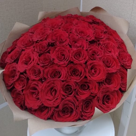Букет из 51 красной розы 35 см (Кения)