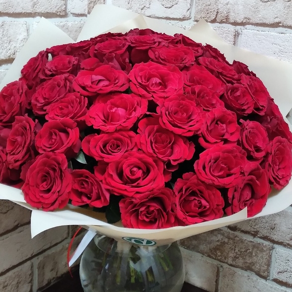 Букет из 51 красной розы 35 см (Кения)