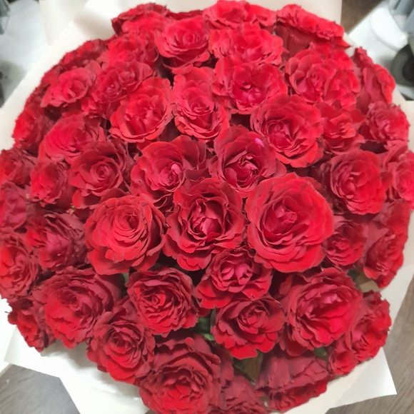 Букет из 51 красной розы 35 см (Кения)