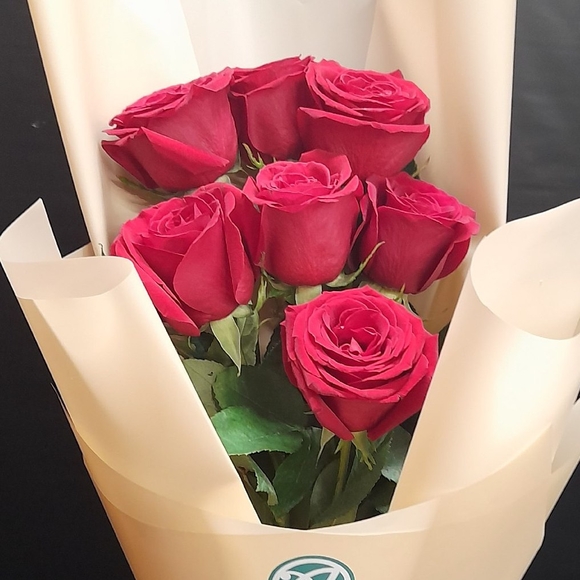 Букет из 7 красных роз 50 см (Эквадор)