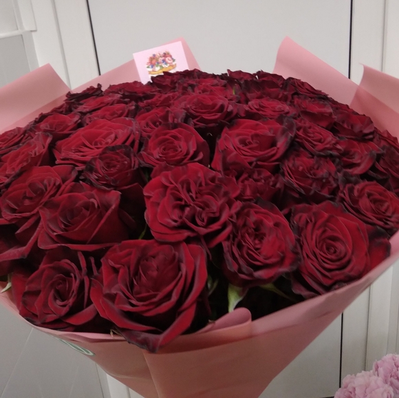 Букет из 35 красных роз 70 см (РФ)