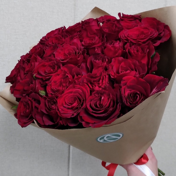 Букет из 35 красных розы 40 см (РФ)