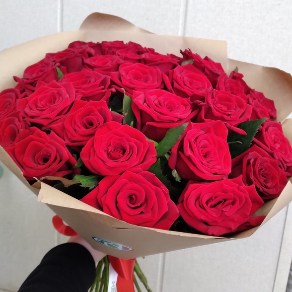 Букет из 35 красных розы 40 см (РФ)