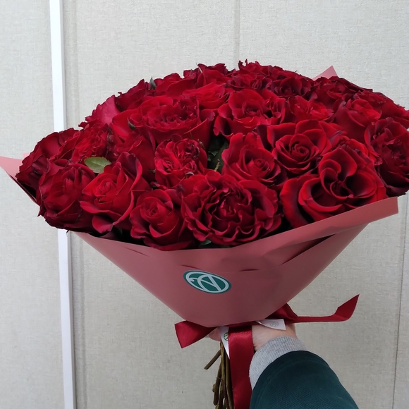 Букет из 51 красной розы 40 см (РФ)