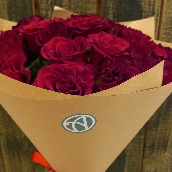 Букет из 15 красных роз 50 см (РФ)