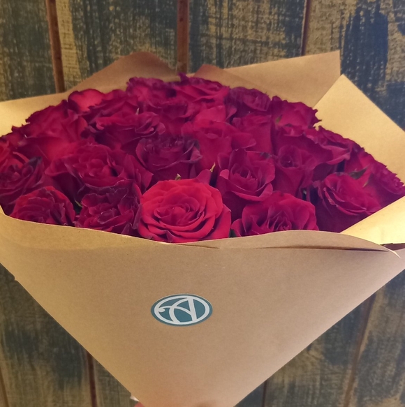 Букет из 35 красных розы 40 см (РФ)