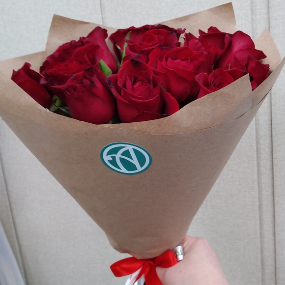 Букет из 15 красных роз 50 см (РФ)