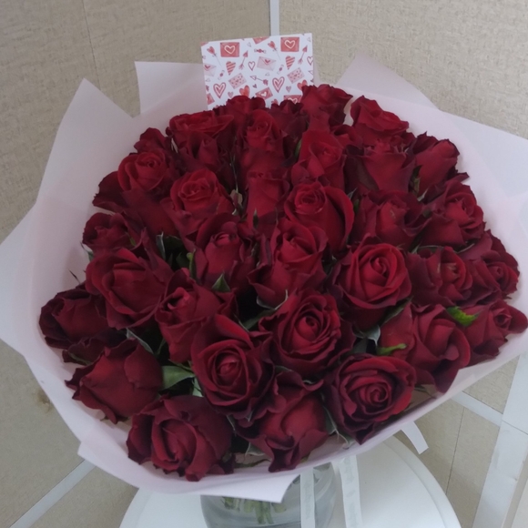 Букет из 35 красных розы 40 см (РФ)