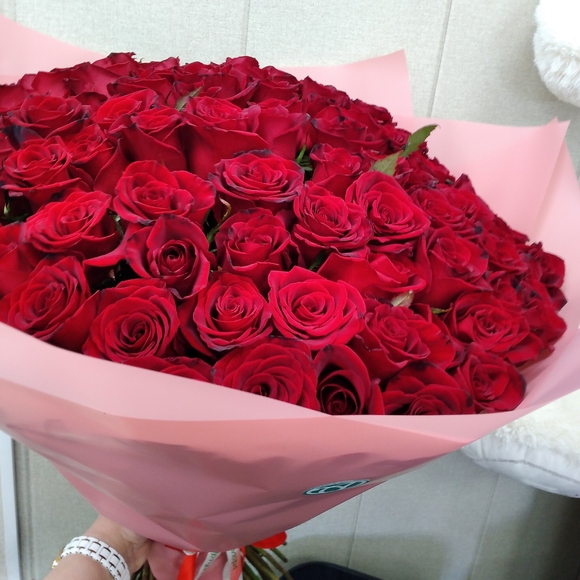 Букет из 51 красной розы 40 см (РФ)