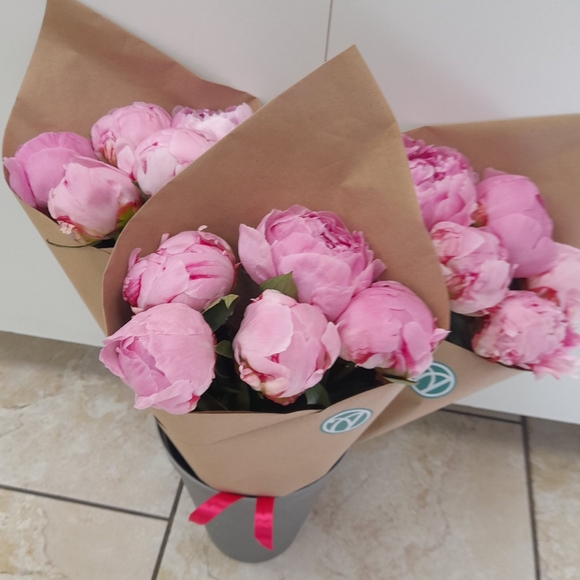 Букет из 5 розовых пионов (Голландия)