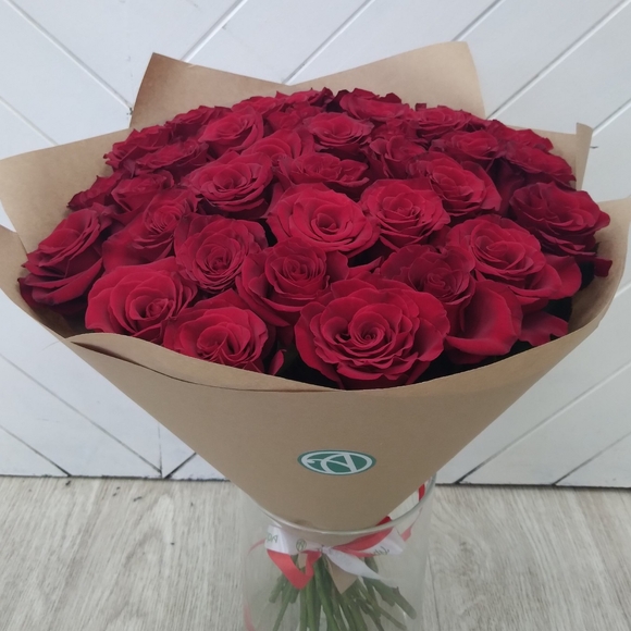 Букет из 35 красных розы 40 см (РФ)