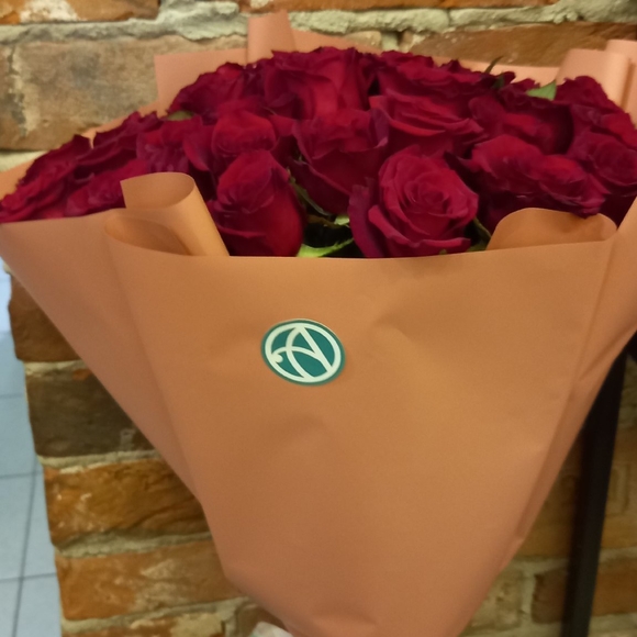 Букет из 35 красных роз 70 см (РФ)