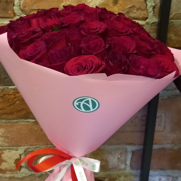 Букет из 51 красной розы 40 см (РФ)