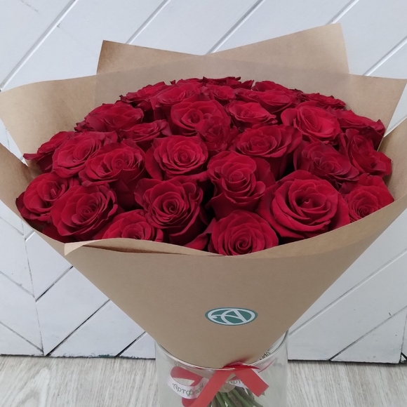 Букет из 35 красных розы 40 см (РФ)