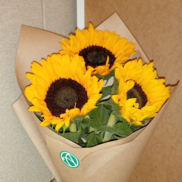 Букет из 3 подсолнухов