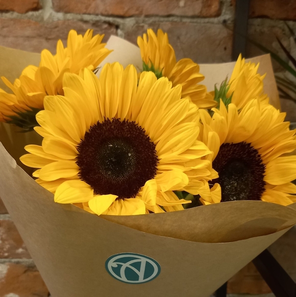 Букет из 5 подсолнухов