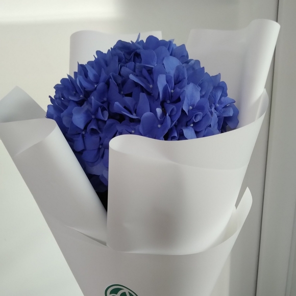 Букет из 1 голубой гортензии