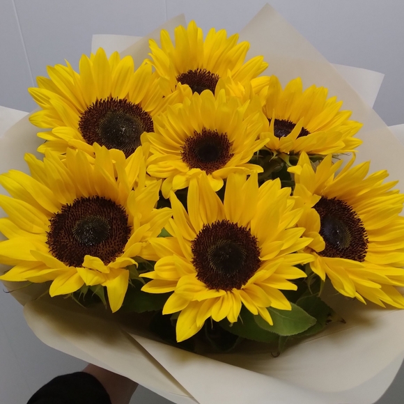 Букет из 5 подсолнухов