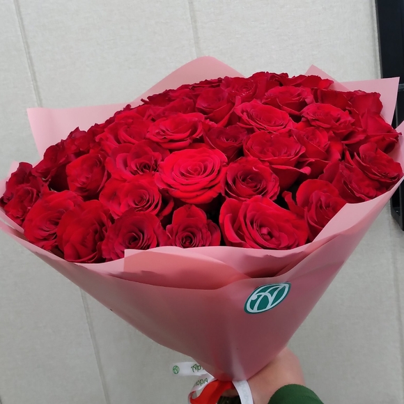 Букет из 51 красной розы 40 см (РФ)